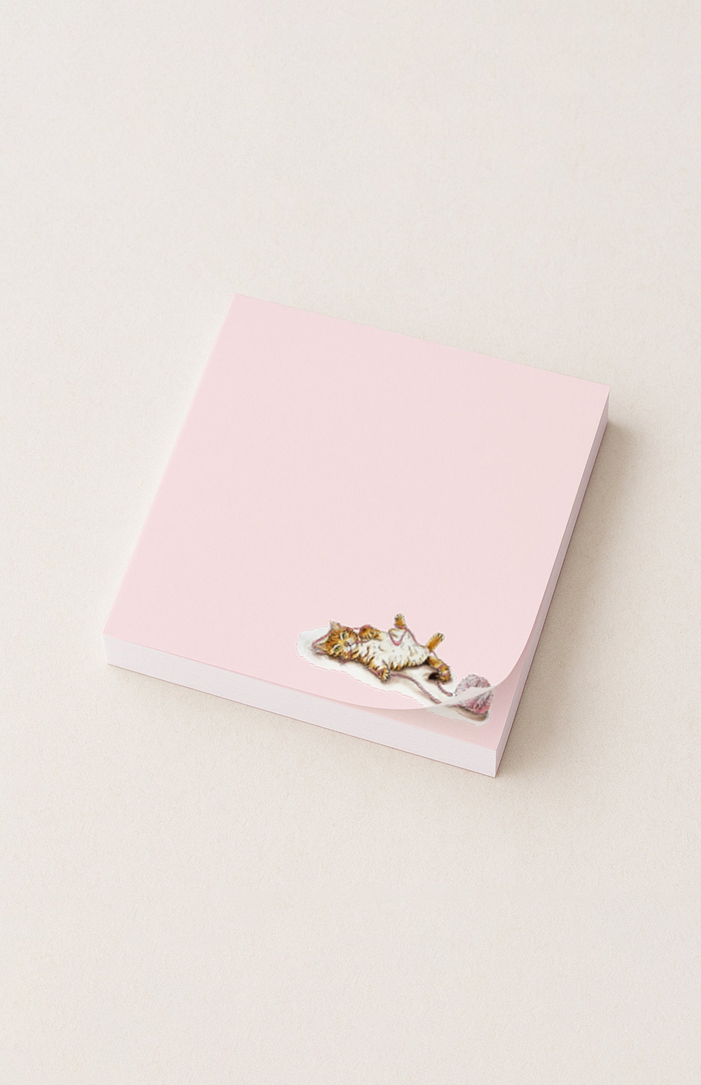 Notizzettel Katze mit Wollknäuel 100 Blatt