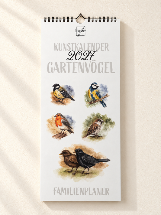 Familienkalender 2027 - Gartenvögel