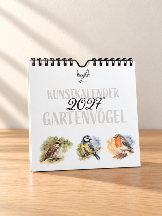 Mini Tischkalender 2027 - Gartenvögel
