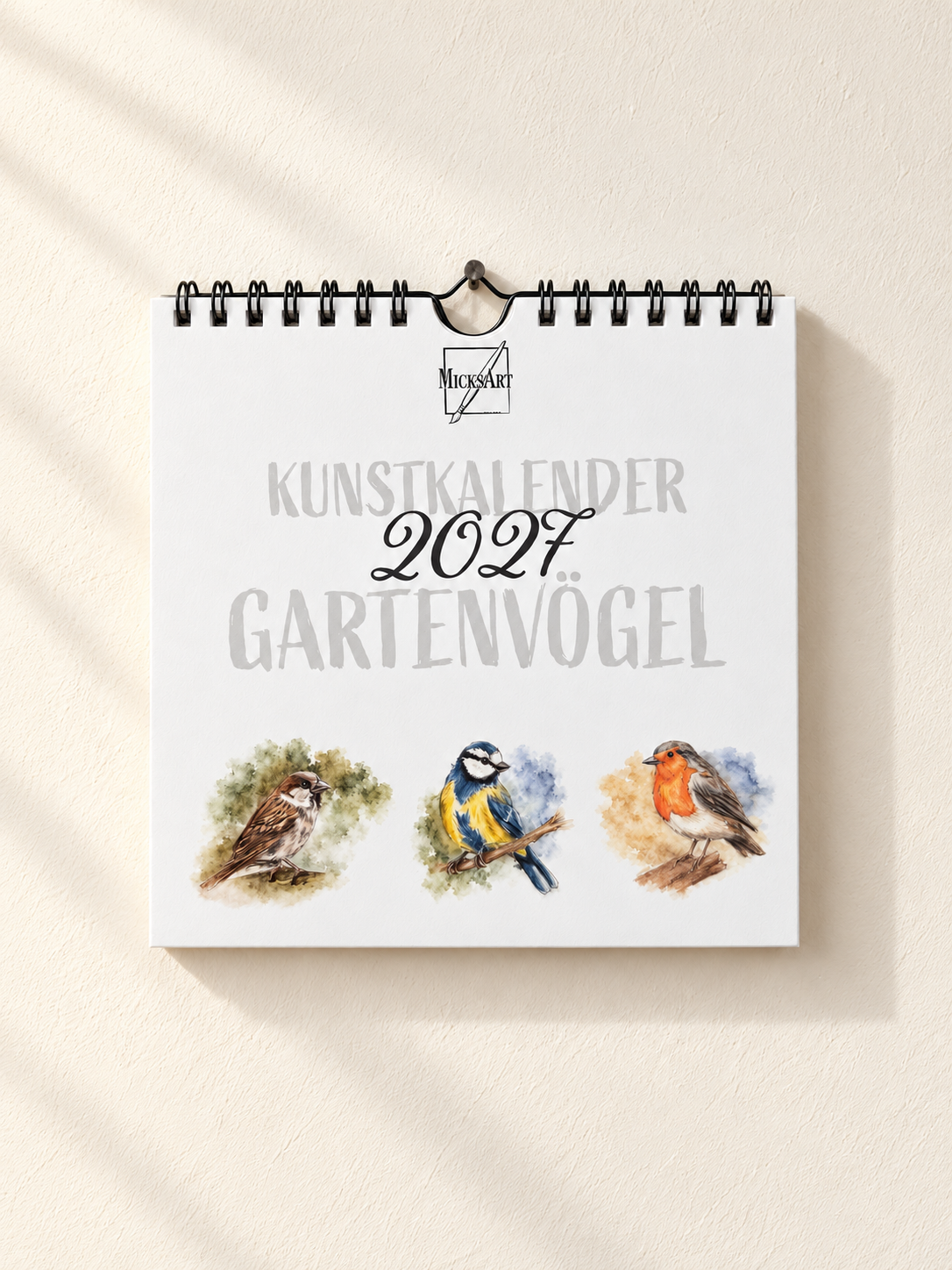 Mini Tischkalender 2027 - Gartenvögel