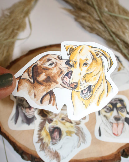 Sticker-Set lustige Hunde