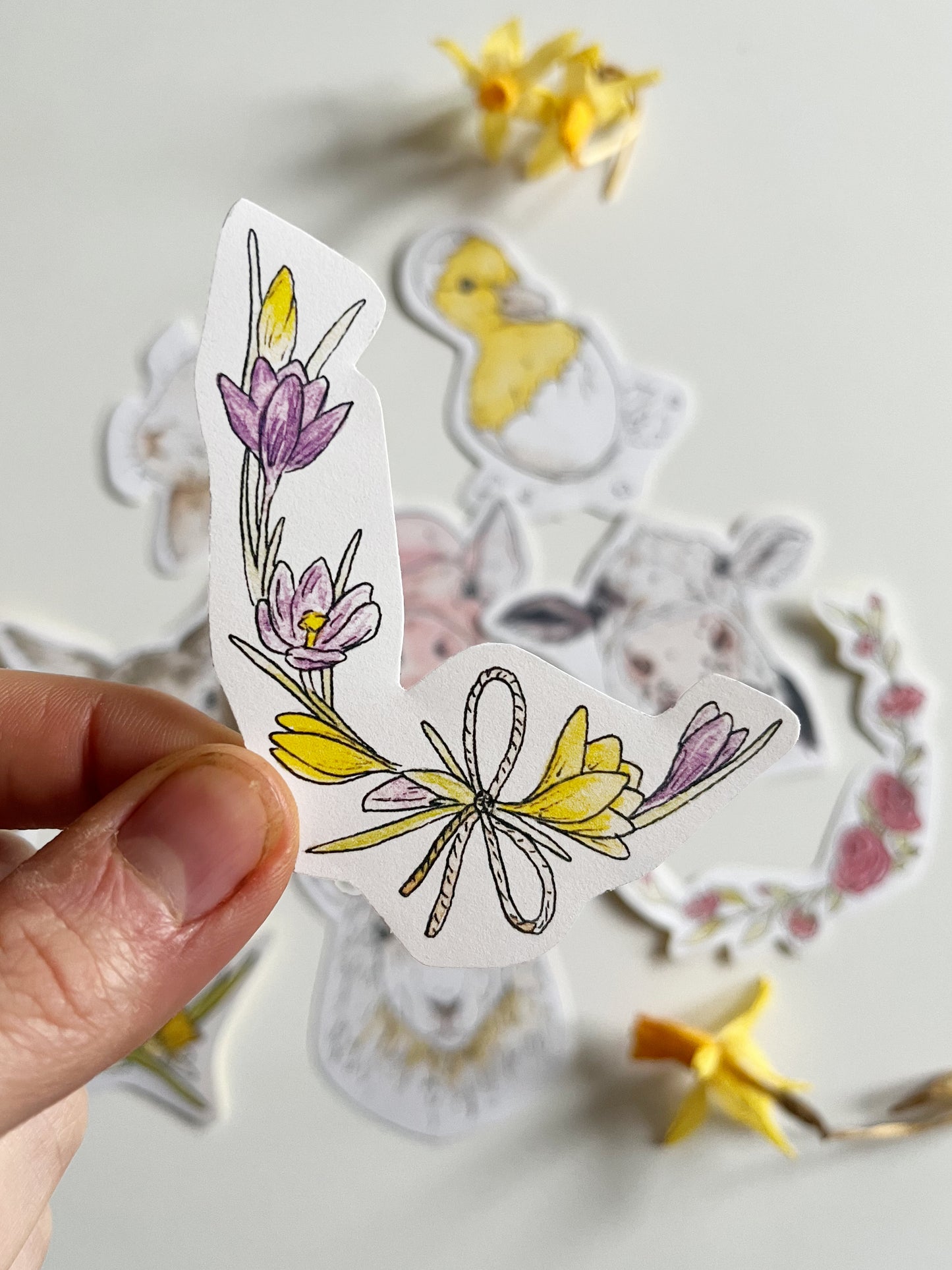 Sticker-Set Tiere und Blumen