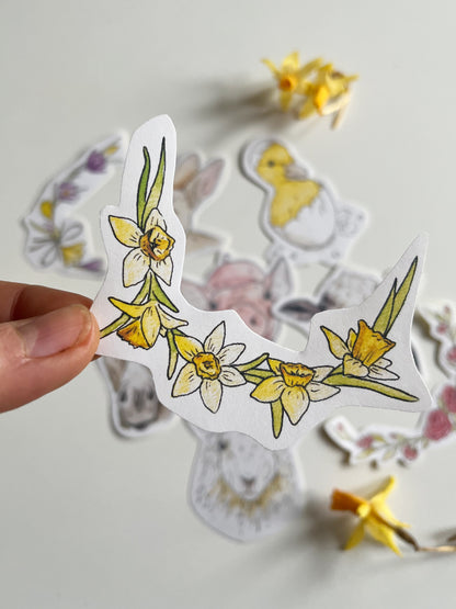 Sticker-Set Tiere und Blumen