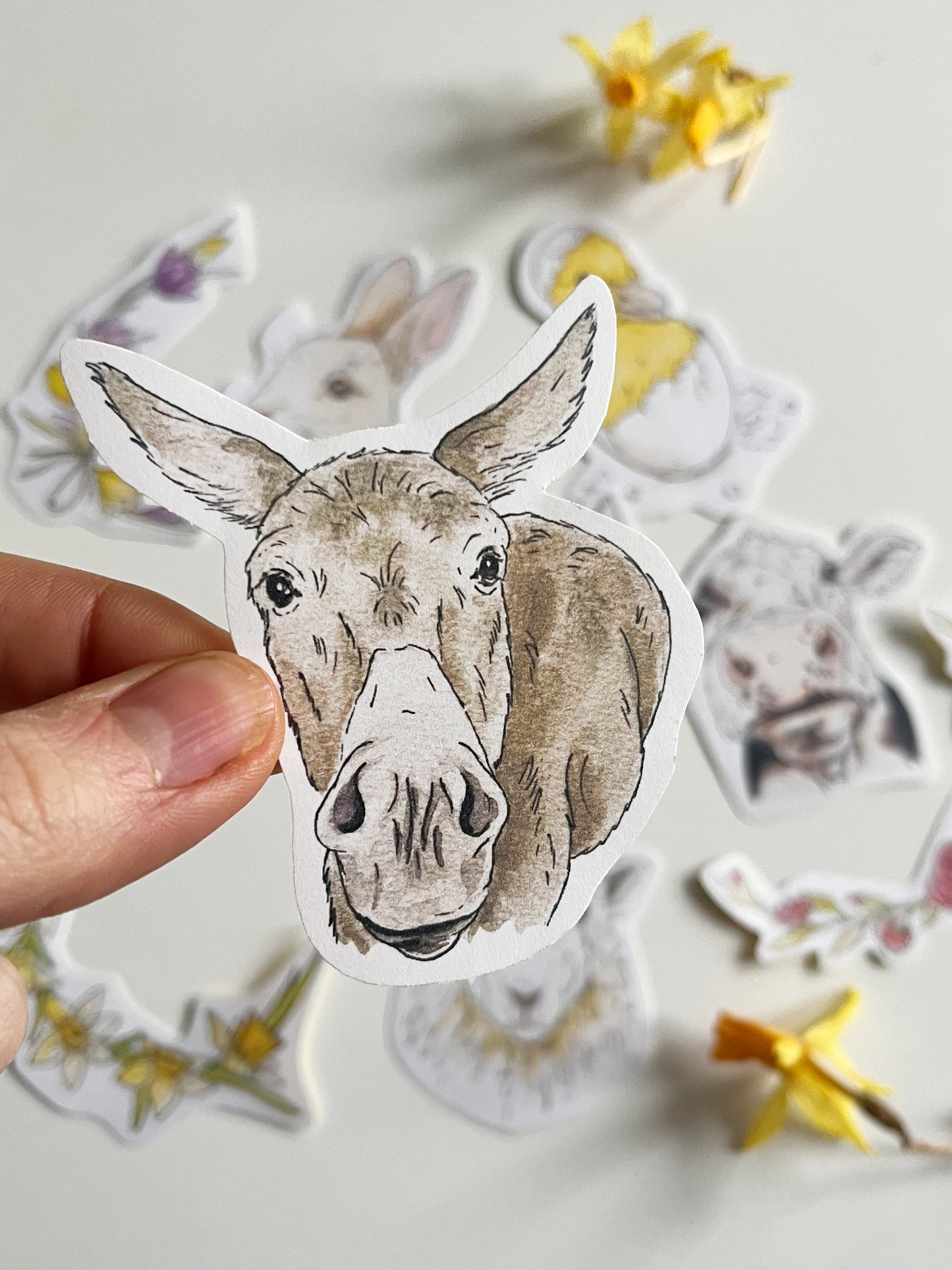 Sticker-Set Tiere und Blumen