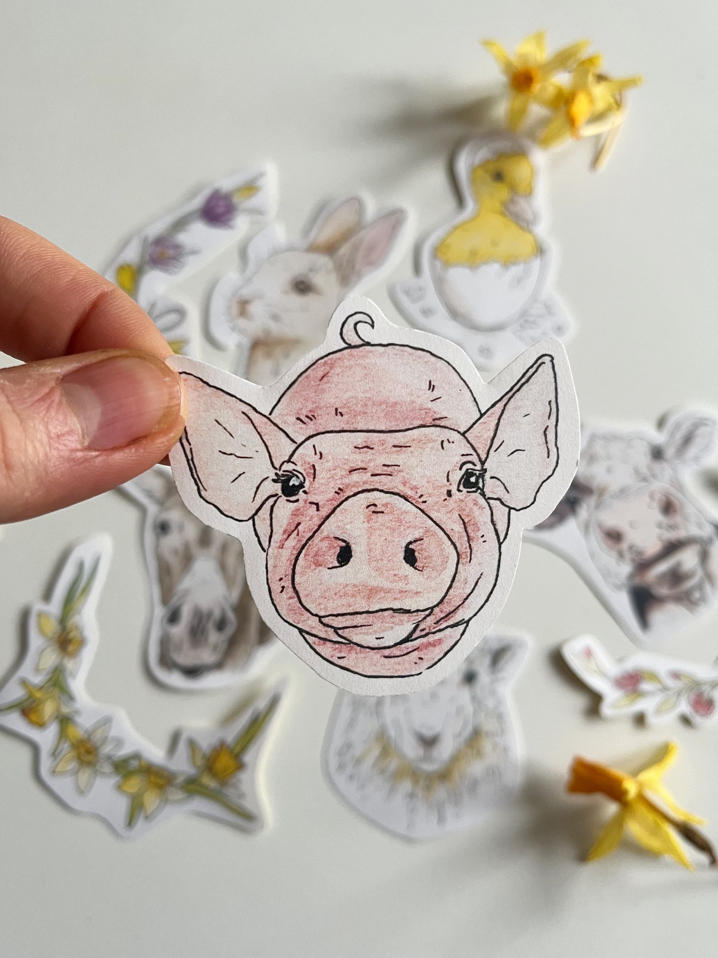 Sticker-Set Tiere und Blumen