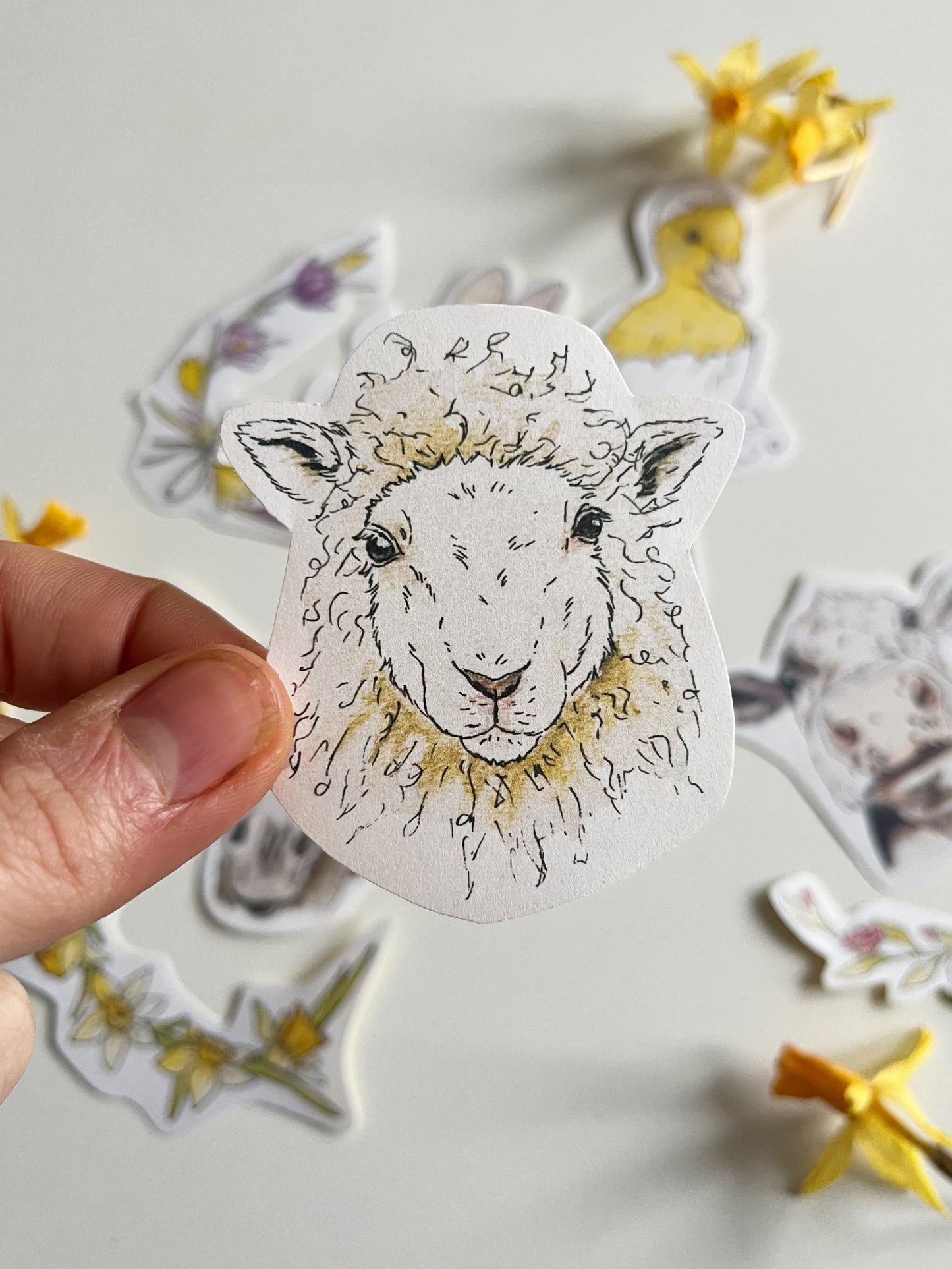 Sticker-Set Tiere und Blumen