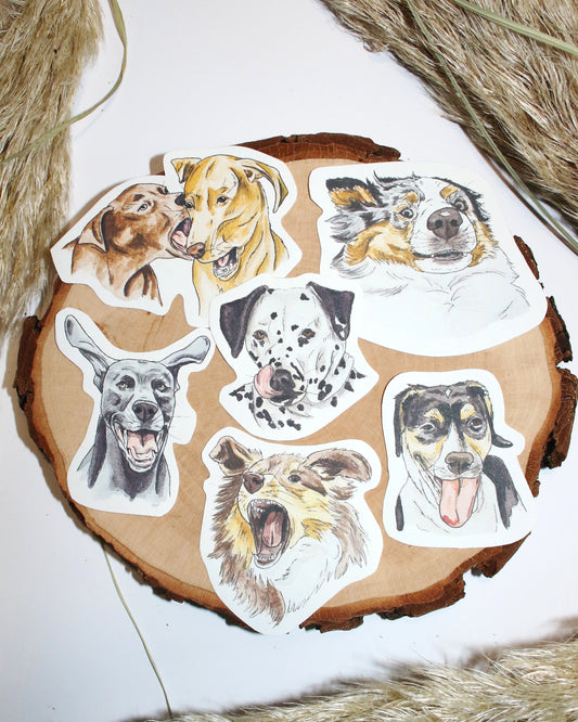 Sticker-Set lustige Hunde