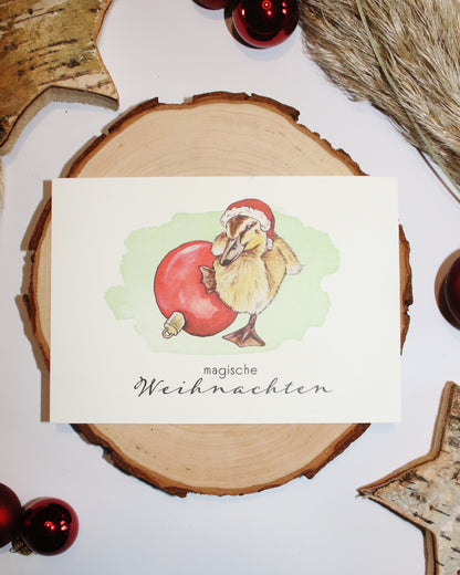 Weihnachtskarten niedliche Tierbabys