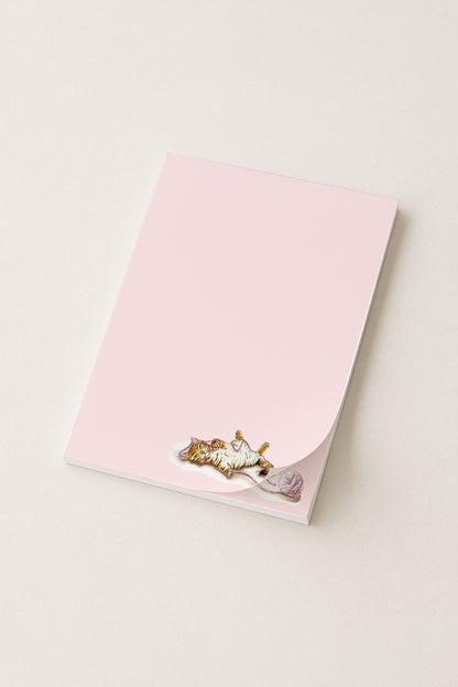 Notizblock A5 Katze mit Wollknäuel