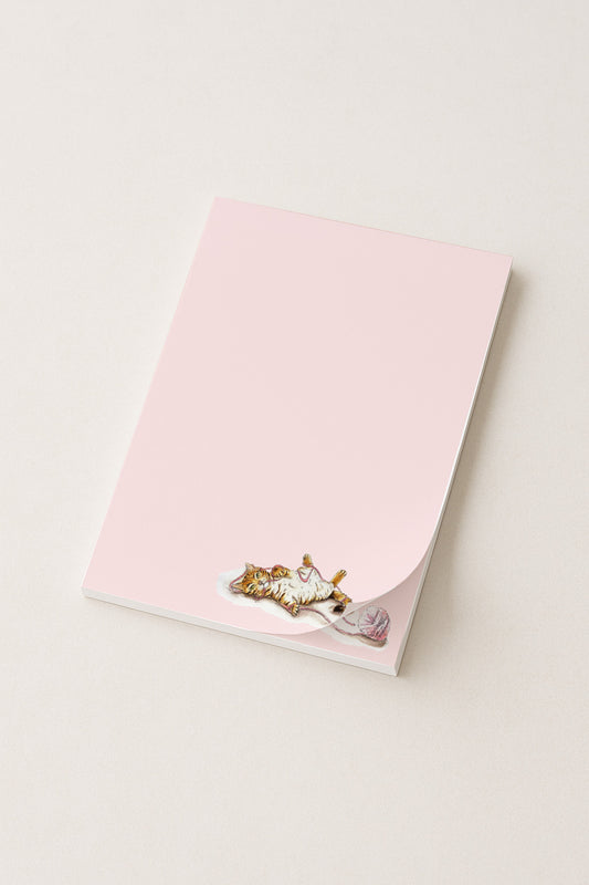 Notizblock A5 Katze mit Wollknäuel