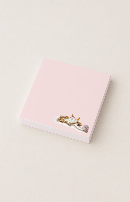 Notizzettel Katze mit Wollknäuel 100 Blatt