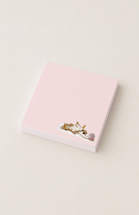 Notizzettel Katze mit Wollknäuel 100 Blatt