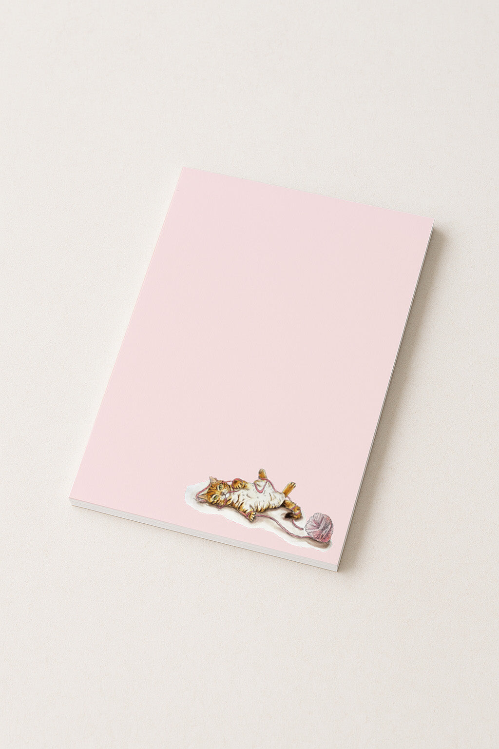 Notizblock A5 Katze mit Wollknäuel